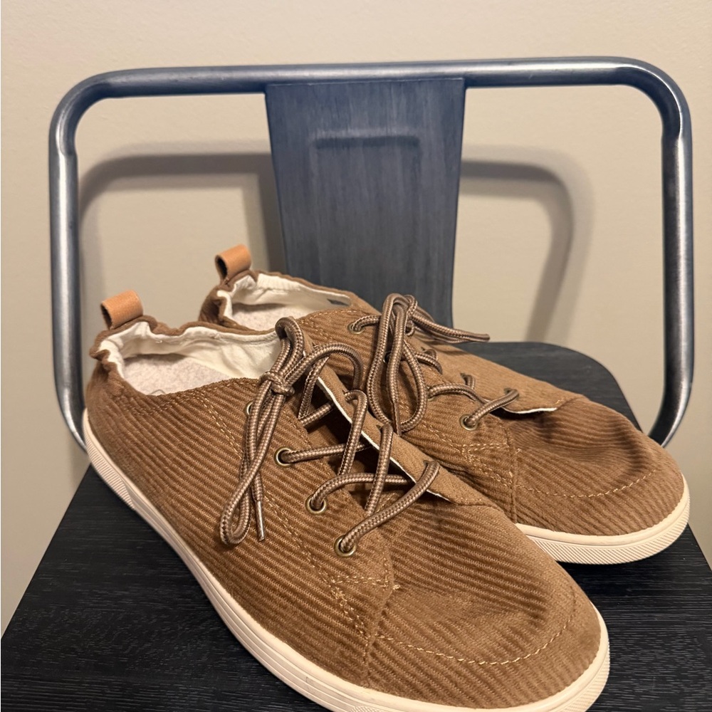 Spenco Santa Clara Cozy Sneakers Brown Corduroy Comfort Orthotic Lace Up Sz 11 - Picture 10 of 10